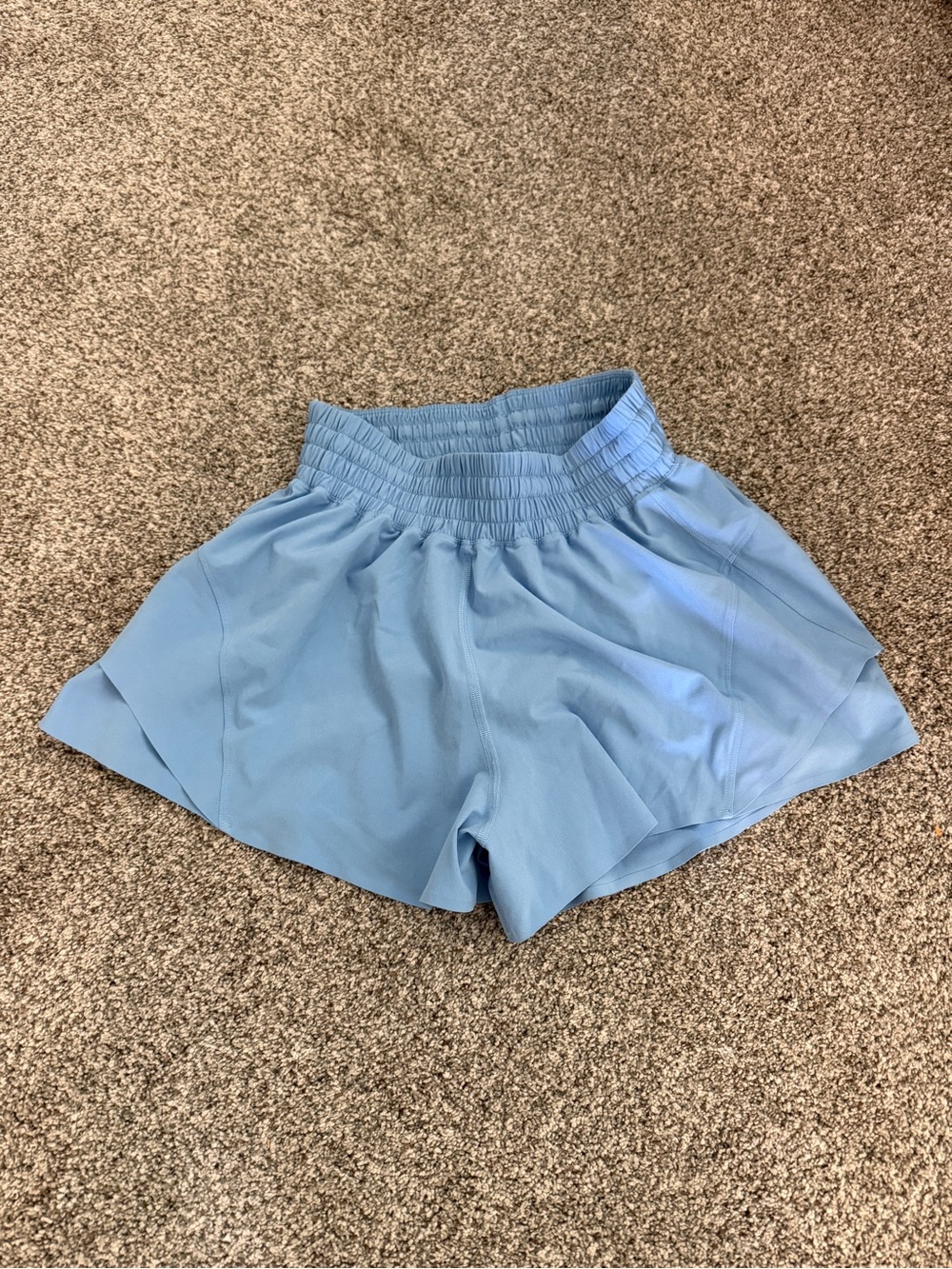 Women's Lululemon Shake It Out Light Blue Shorts